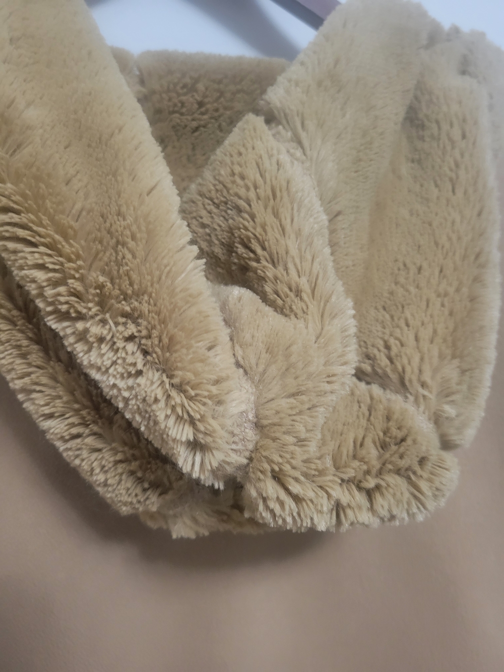 Green Tea- Cozy Sherpa-Lined Zip Hoodie in Light Taupe - Picture 6 of 8
